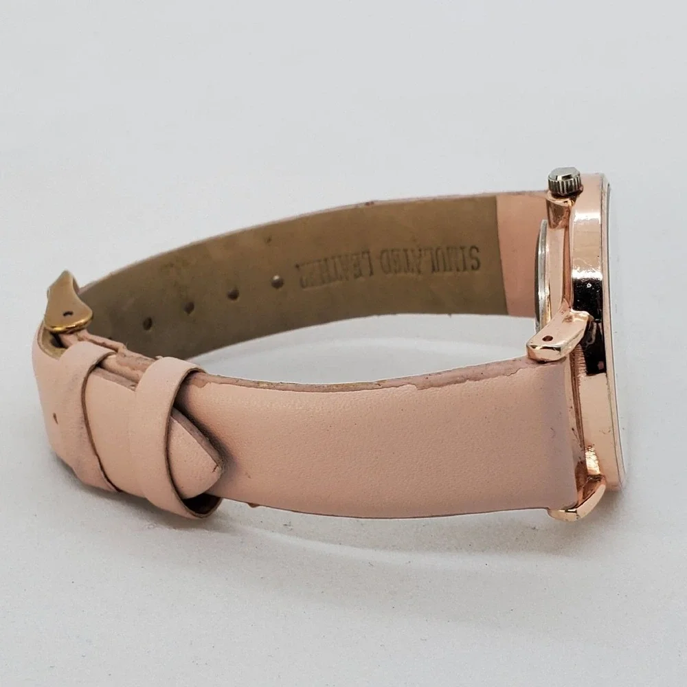 Women's‎ Watch 36MM White Dial Light Pink Bands New Battery
